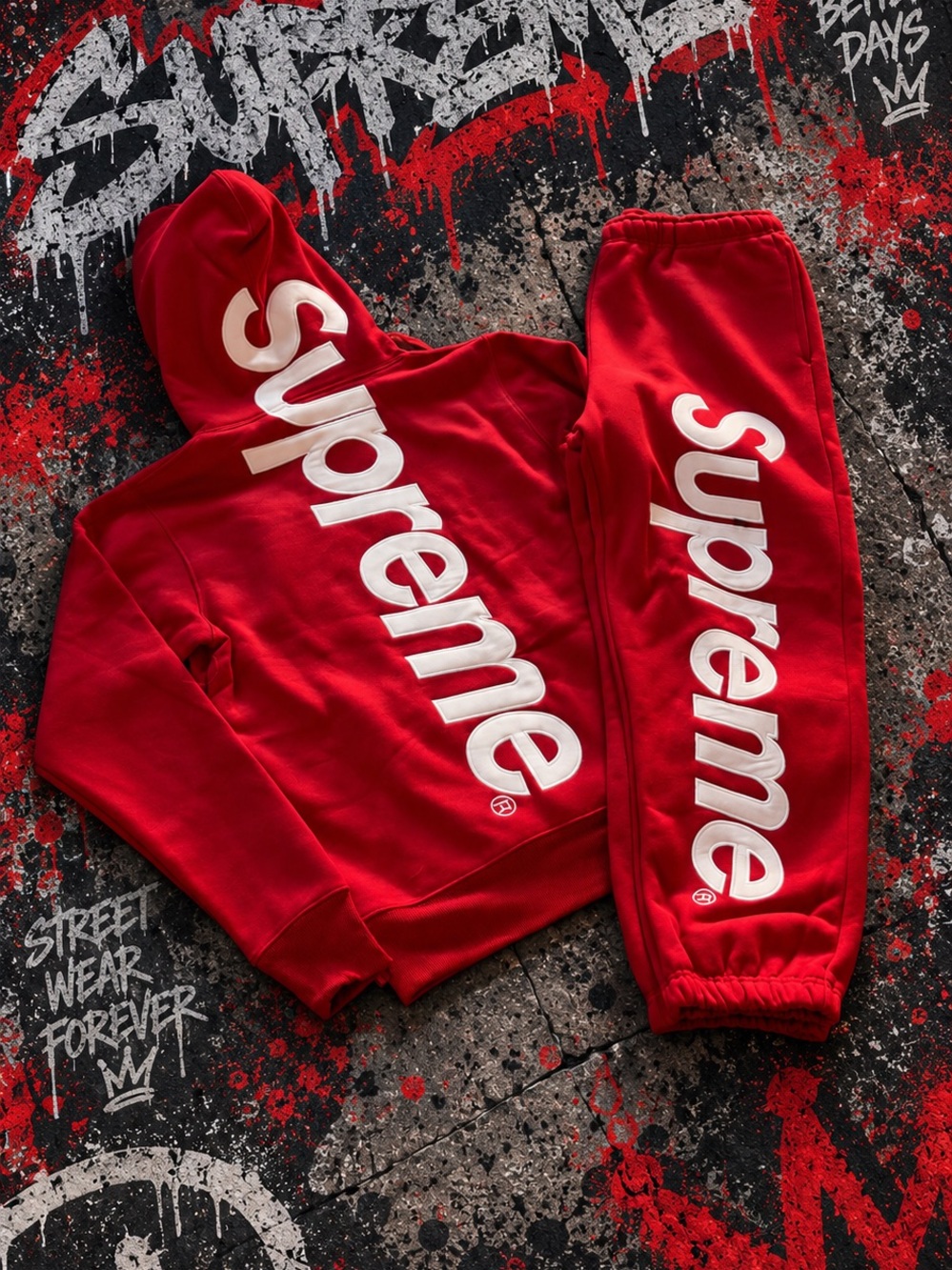 Appliqué Supreme Set Red
Colorway